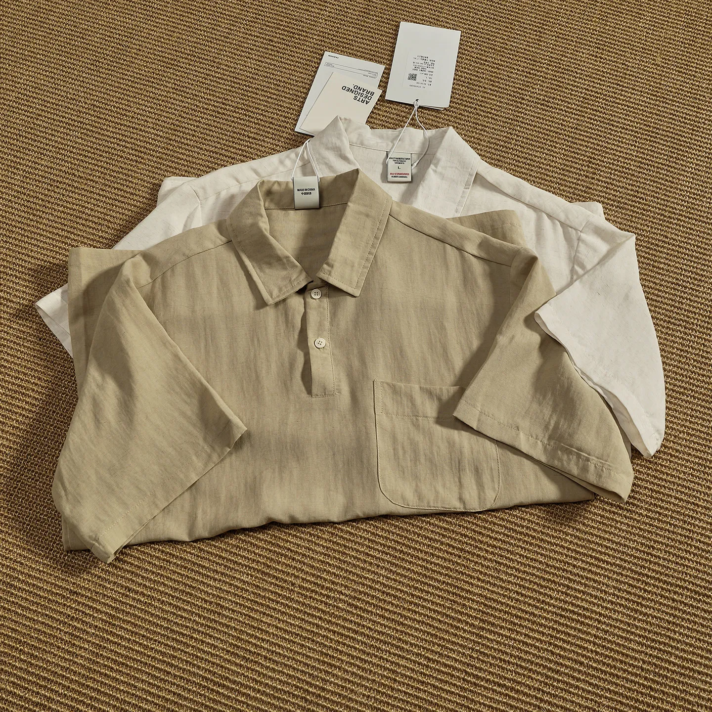 Retro workwear short-sleeved shirt for men summer breathable loose casual commuting top half-sleeved shirt