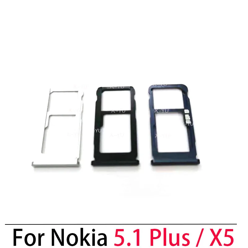 For Nokia 5.1 Plus / X5 SIM Card Tray Slot Holder Adapter Socket Repair Parts