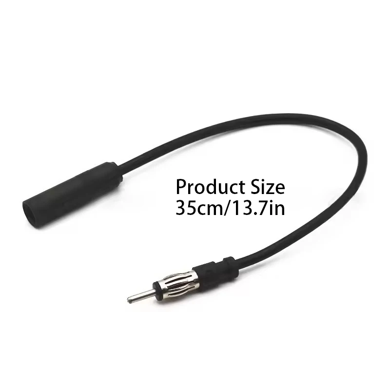 Universal 35cm Car Male To Female Audio Radio AM FM Antenna Extension Adapter Plug Cable for Car Stereo System CD/DVD Navigation
