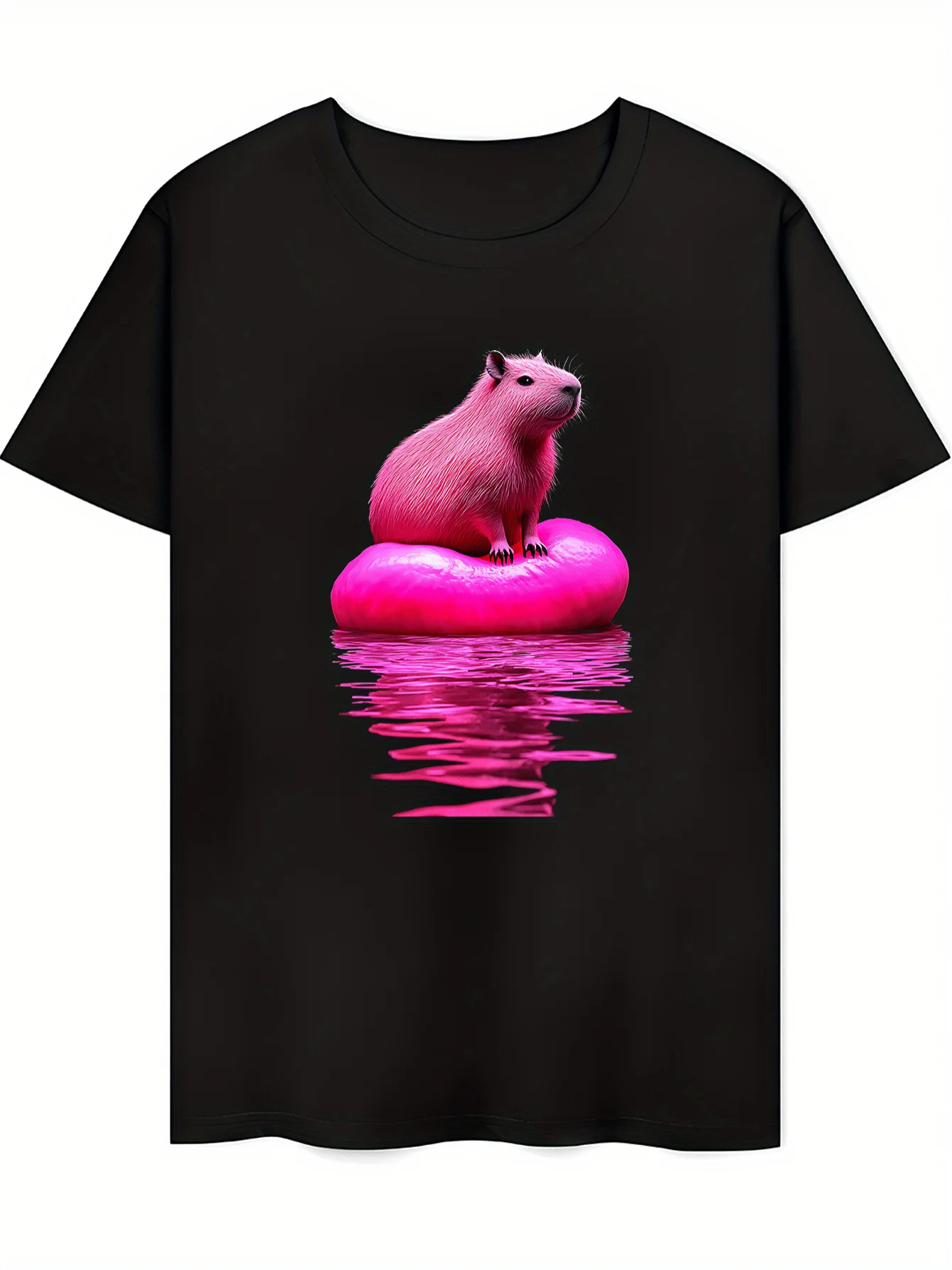 

Kapibara Graphic Printing Summer, Autumn and Winter Pure Cotton Men's and Women's T-shirts Short Sleeves Luxury Outdoor Sports