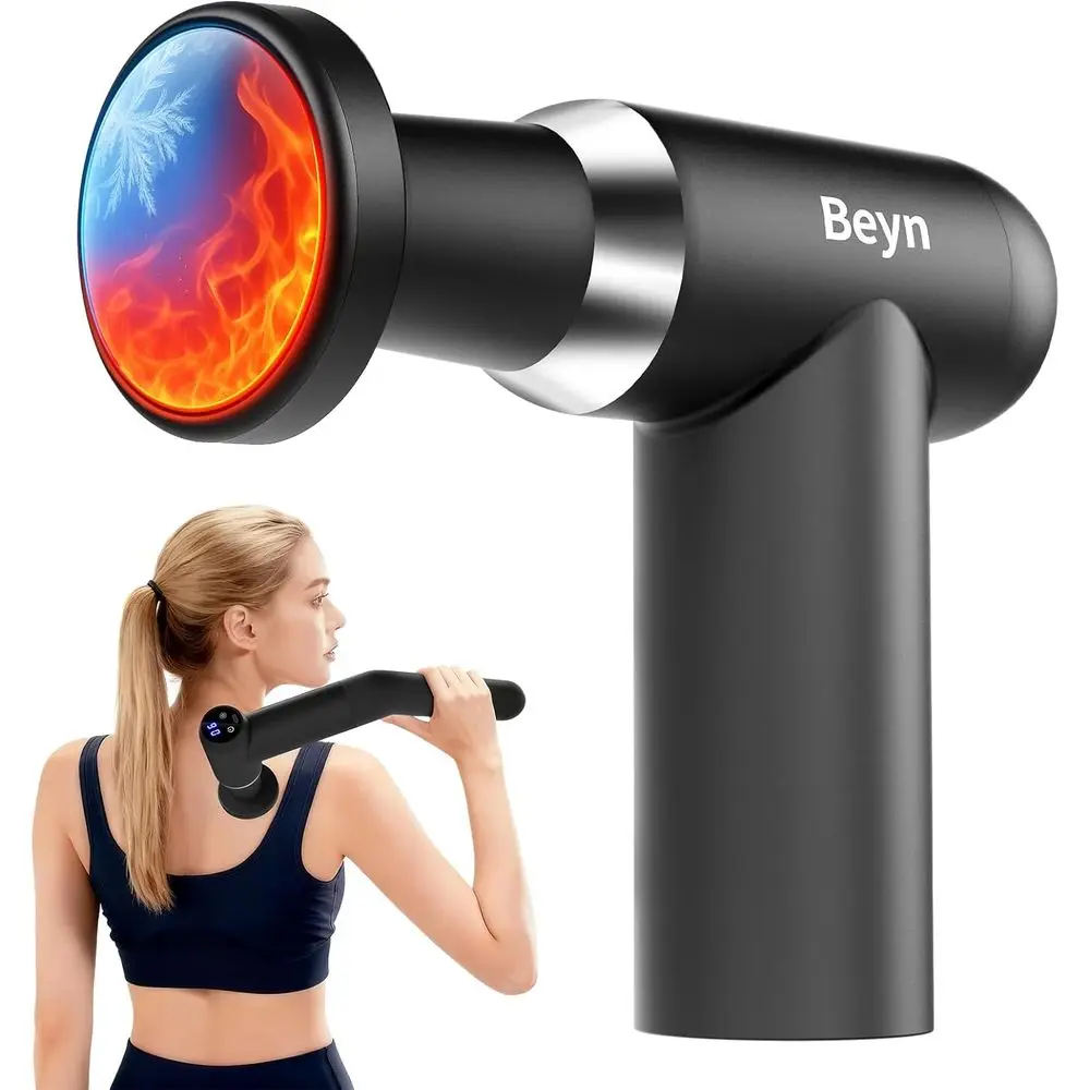 

Long Handle Detachable Deep Tissue Percussion Massager - 6-Speed LCD Display Muscle Massage Gun with USB-C Charging