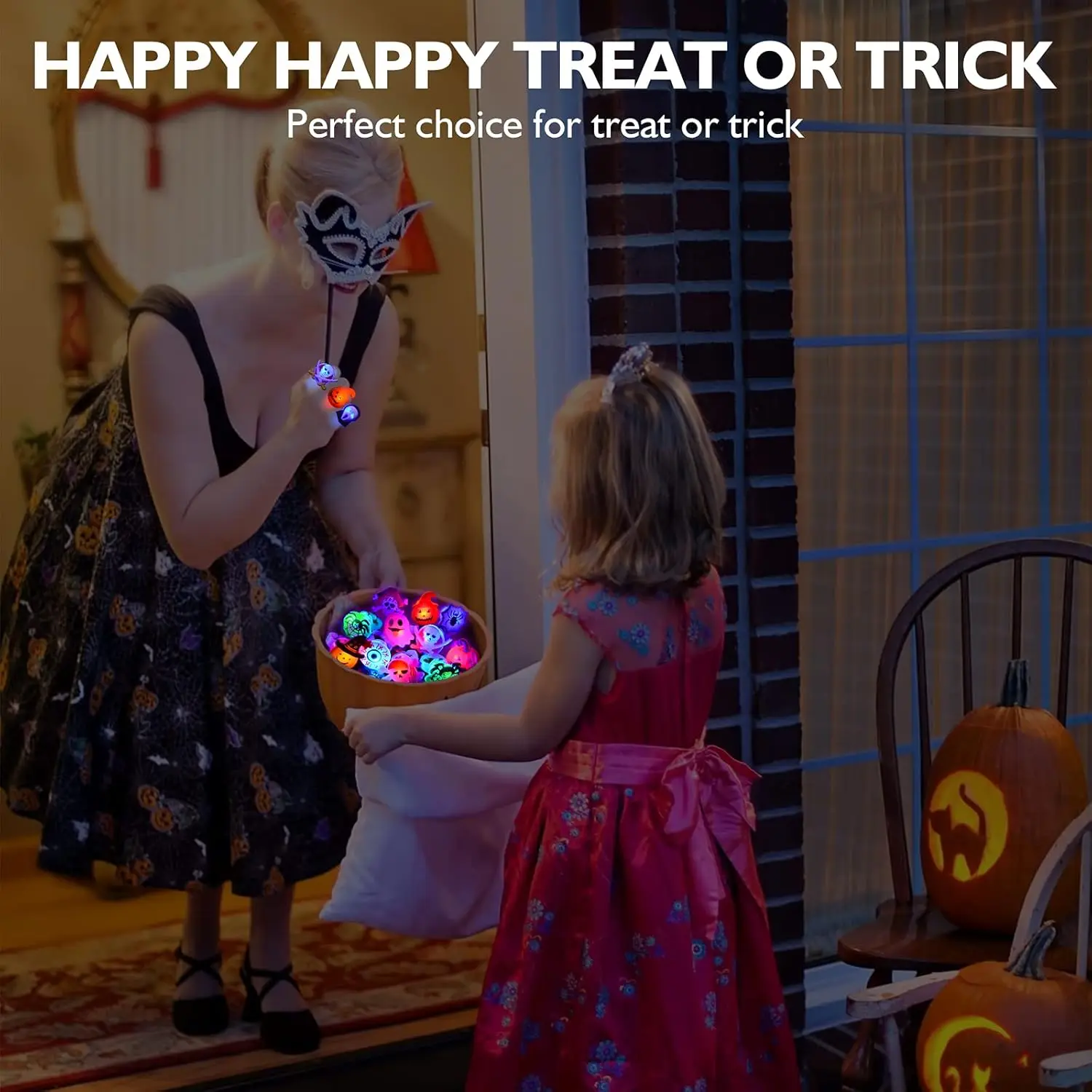 แหวนฮาโลวีนเรืองแสง LED ที่สร้างสรรค์แหวนรูปฟักทองผีหัวกะโหลกเรืองแสงในที่มืดเครื่องประดับของเล่นสำหรับเด็กของตกแต่งงานปาร์ตี้