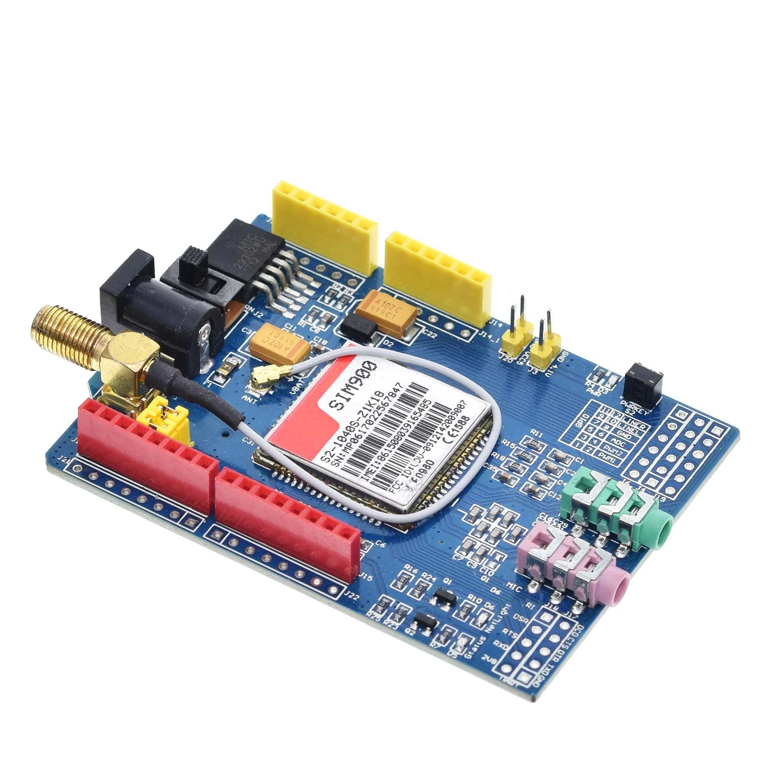 Imagem -06 - Mhz Gprs Gsm Placa de Desenvolvimento Módulo Kit para Arduino Sim900 850 900 1800 1900