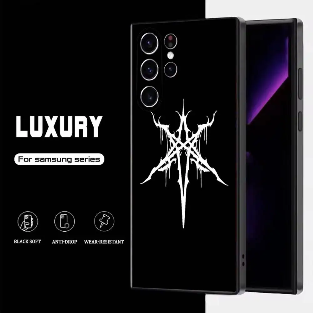 حافظة هاتف بشعار فرسان لهاتف سامسونج S25، S24، S23، S22، S21، S20، S10، Ultra، Plus، Lite، FE، غطاء أسود من السيليكون الناعم