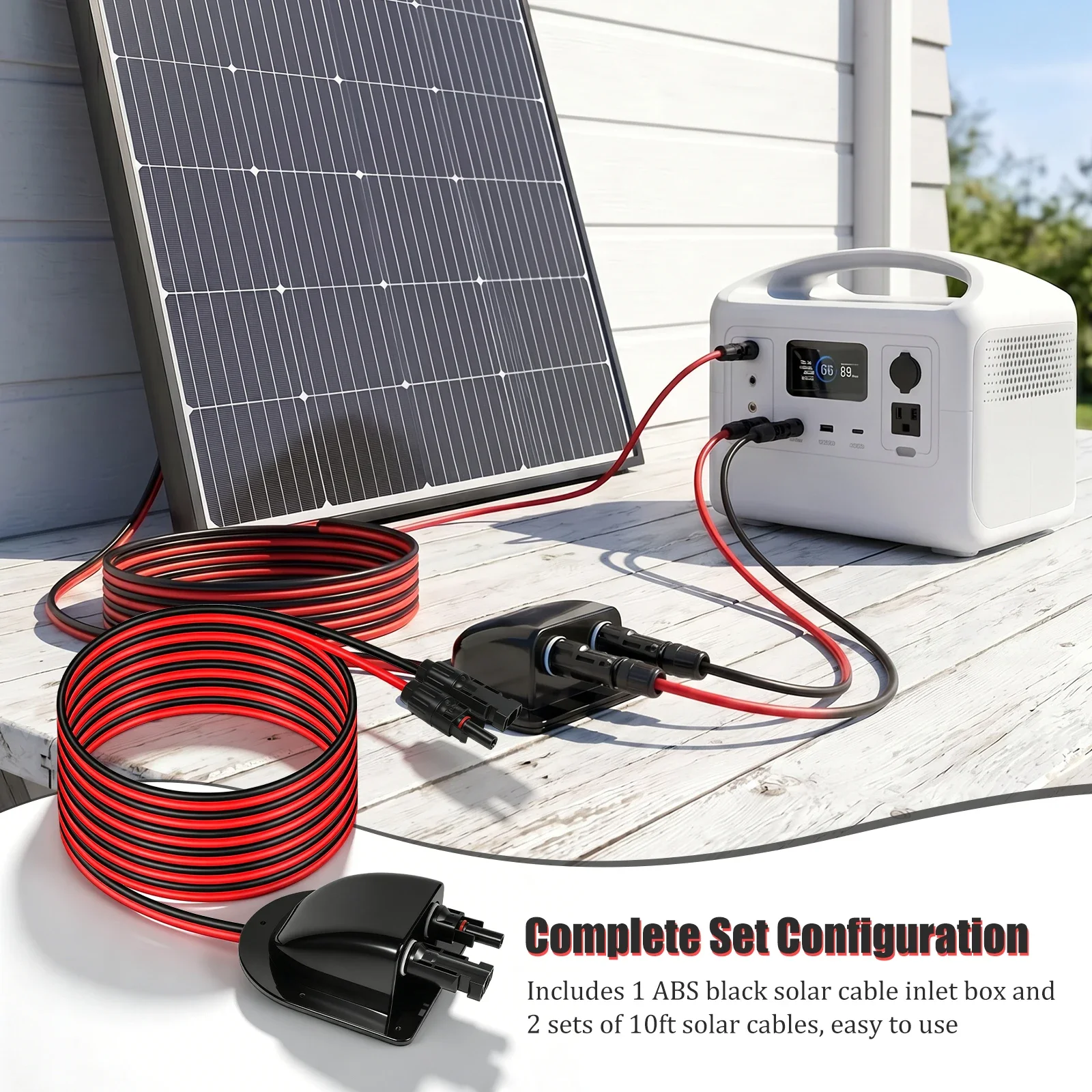 Solar Car Junction Box Solar Extension Wire Cable PV Wire Entry Gland Box Roof Wire For RV Caravan Boat Yacht Auto Accessories - view 5