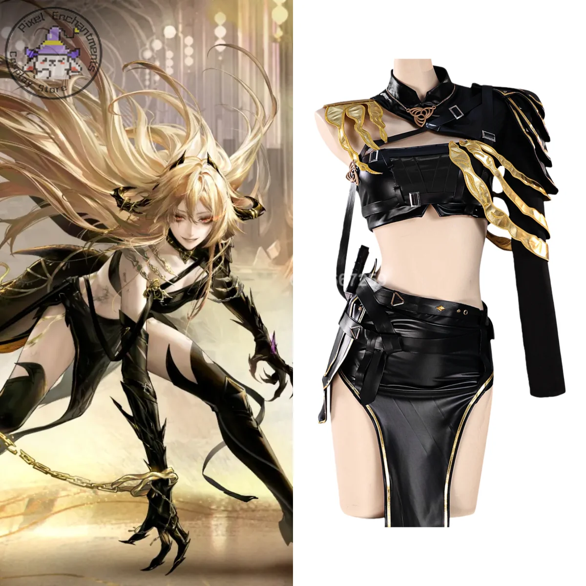 

Top Game Path To Nowhere Cosplay Costume Anime Sineus Sexy Outfit Full Set Black Dress New Role Playing Clothes Women Comic Con