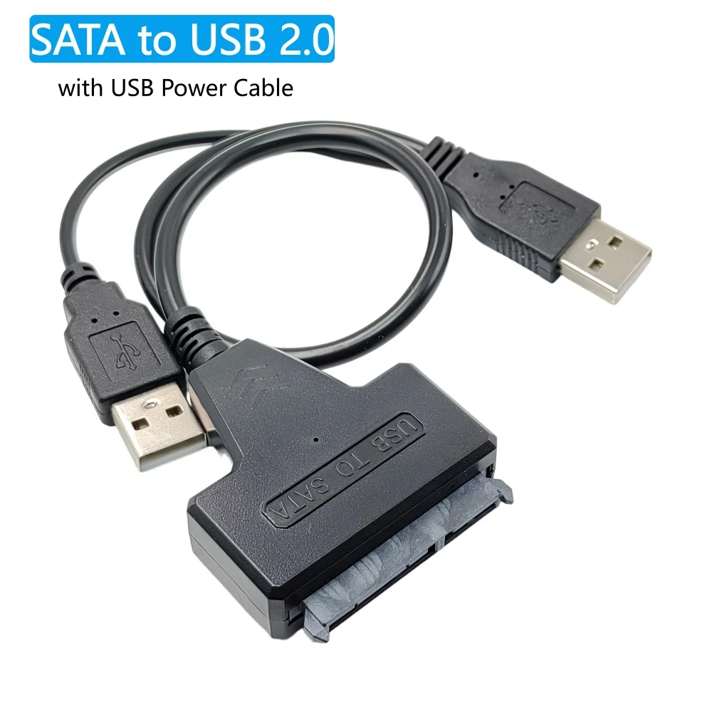 USB 2.0 to SATA 22Pin Cable for 2.5inch HDD Hard Drive Solid State Drive In stock!