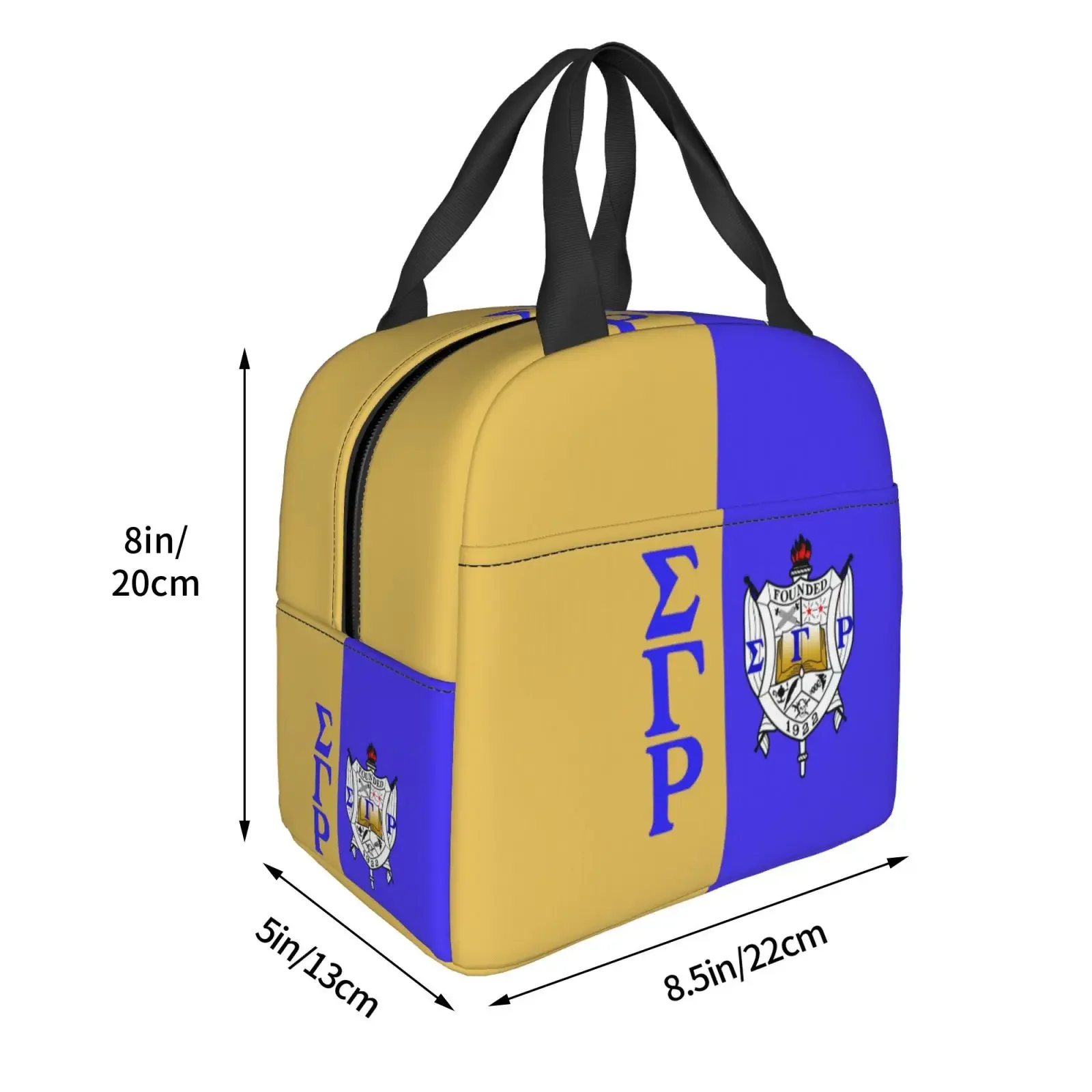 Cmxljwyt Sigma Gamma Rho Lunch Bag Tote Meal Bag Reusable Insulated Portable Game Lunch Box Handbags for Work School Picnic