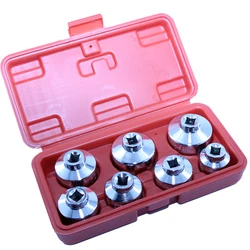 7 Pcs Oil Filter Cap Wrench Tool Kit Socket Set Includes 24mm,27mm,29mm,30mm,32mm,36mm,38mm