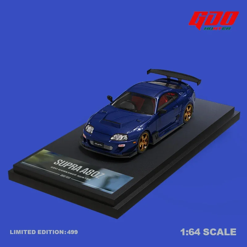 B-M TimeMicro X GDO 1:64 SUPRA A80Z Blaues Modellauto