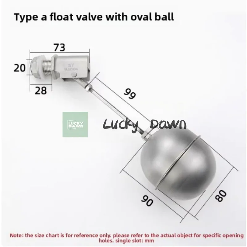 

Vlotterklep van roestvrij staal 304, verstelbare vlotterklep voor zeer sterke waterkoker met stoommachine