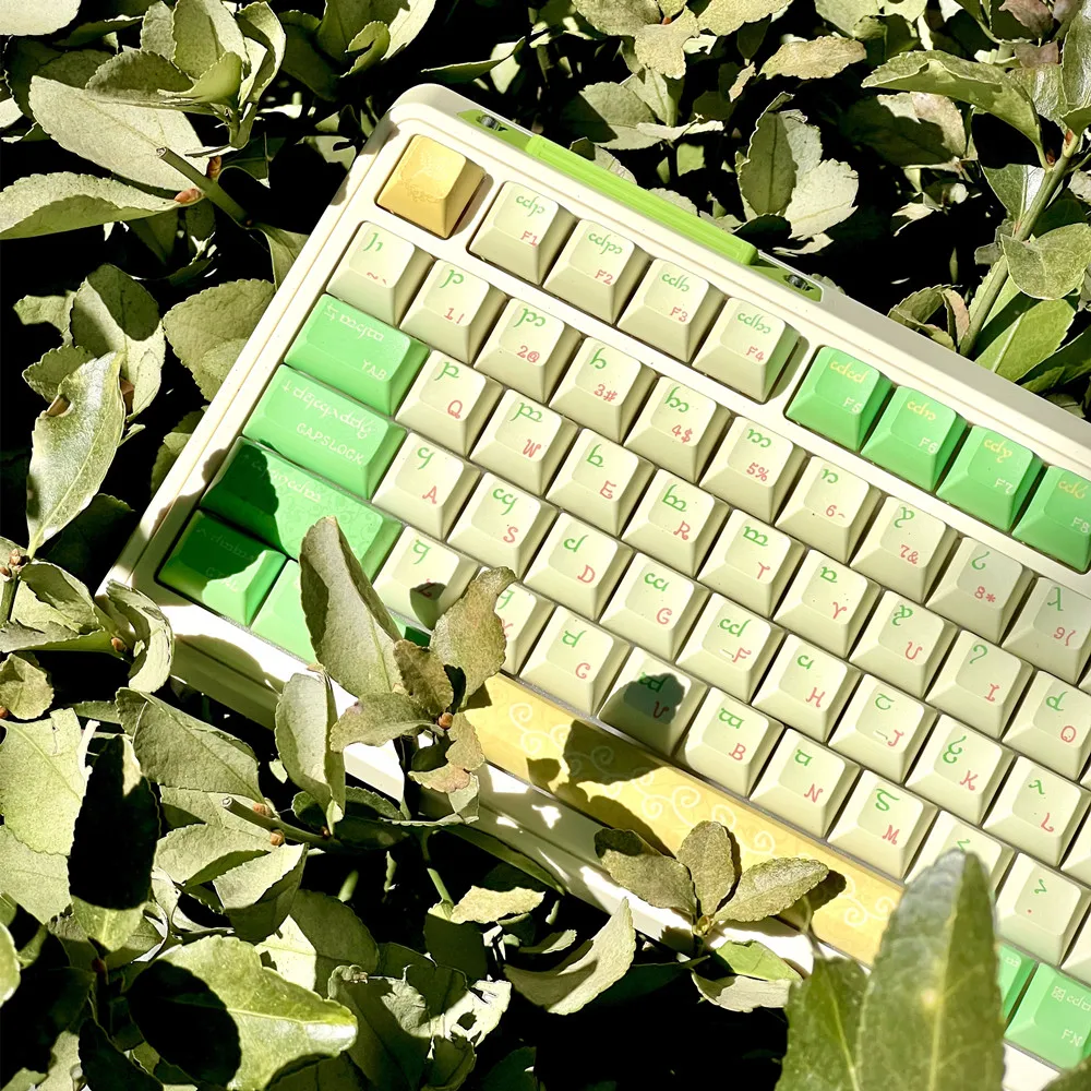 Keycap personalizado Hada del bosque 140 teclas leche verde KCA perfil PBT tinte sublimación ISO Enter ANSI para teclado mecánico MX Switch