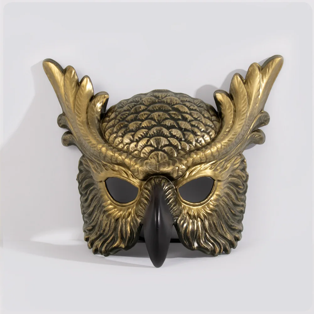 Animal Owl Half Face Mask Cosplay Bird Beak Eagle Masks Carnival Dress Up Purim Halloween Party Costume Props High Quality 5