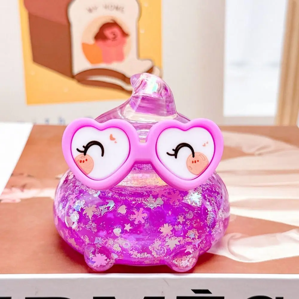 Shiny Candy Color Poop Dolls Cute Sparkling Jewelry Doll Desktop Ornaments Kawaii Mini Cartoon Poop Model Toy Small Gifts