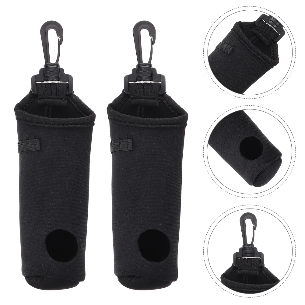 

2Pcs Golf Ball Holder Portable Neoprene Golf Accessories Bag Clip Hook Tee Holder Storage Pouch for Course Ball Bag