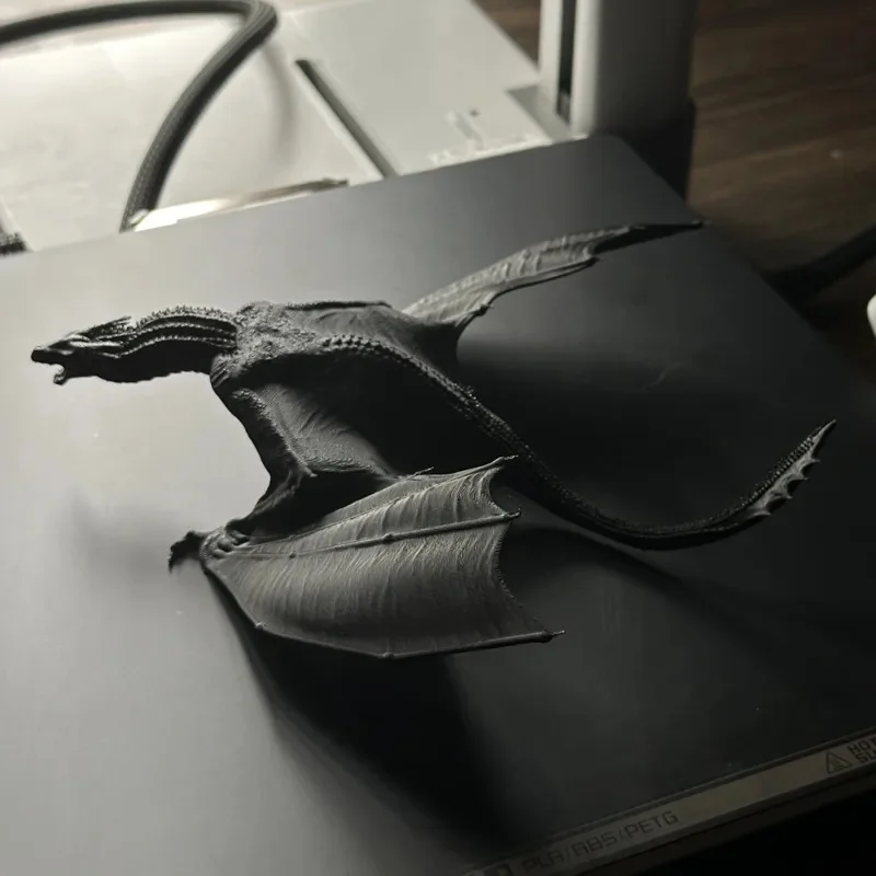 3D Printed Dragon Model Resin Flying Dragon Figurine Magic Creature DIY Paintable Desktop Decor Collection Creative Gift view 2