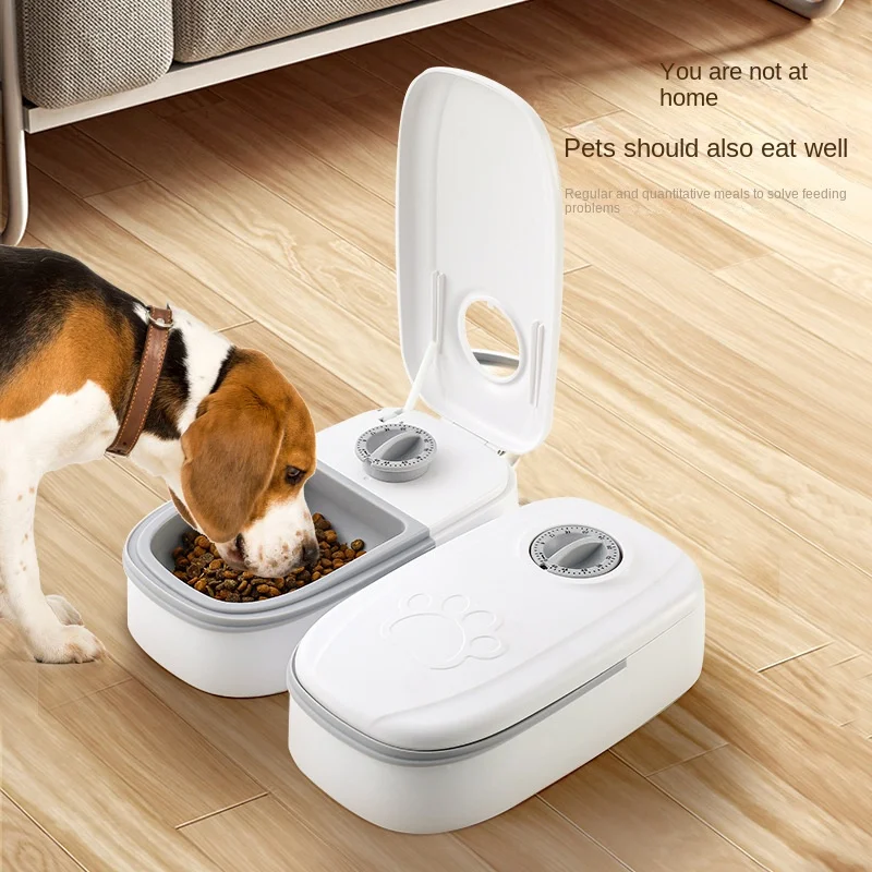 Single Automatic Pet Food Dispenser Bowl with Timer Cooling Wet Food Bowl for Dogs Cats Quantitative Pet Feeder Food Bowls