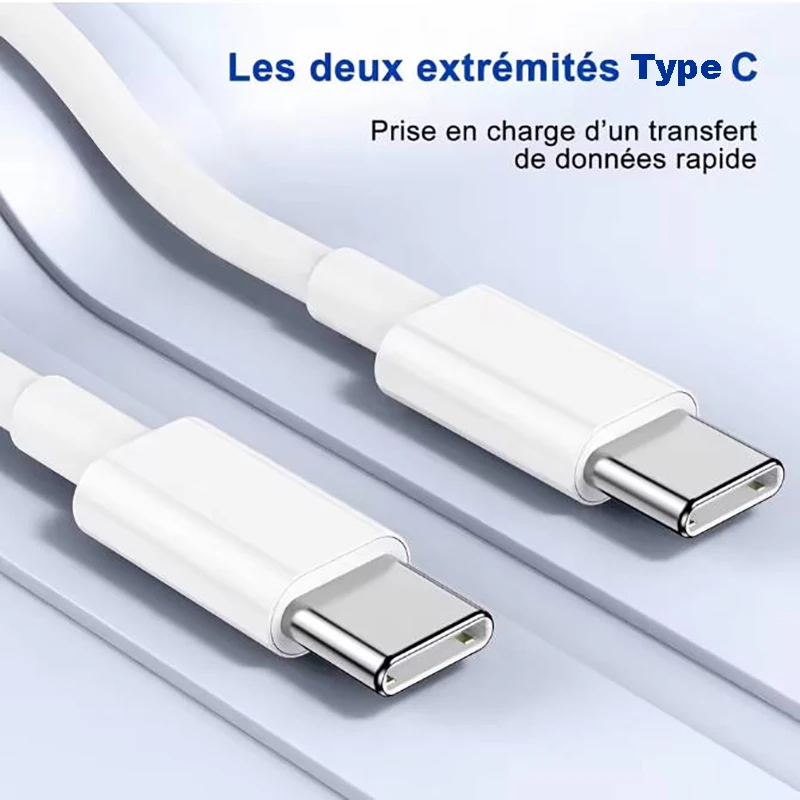 60W Dual Type-C Fast Charging Cable For iPhone 15 16 Pro Max 15 16 Plus Type C to Type C Cable 1M 1.5M 2M