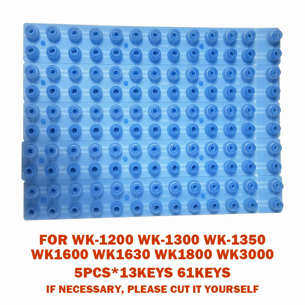 61keys Conductive Rubber For CASIO WK-1200 WK-1300 WK-1350 WK1600 WK 1630 1800 K3000 Key Contact Rubber Conductive Silicon Strip