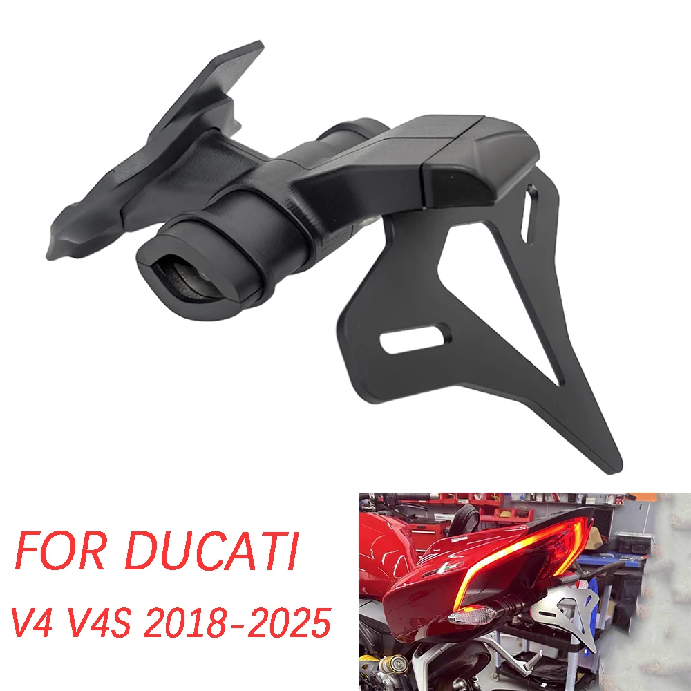 

Motorcycle License Holder For DUCATI Panigale V4 V4S Streetfighte V4 V2 Tail Eliminator Modified Steel License Plate Holder