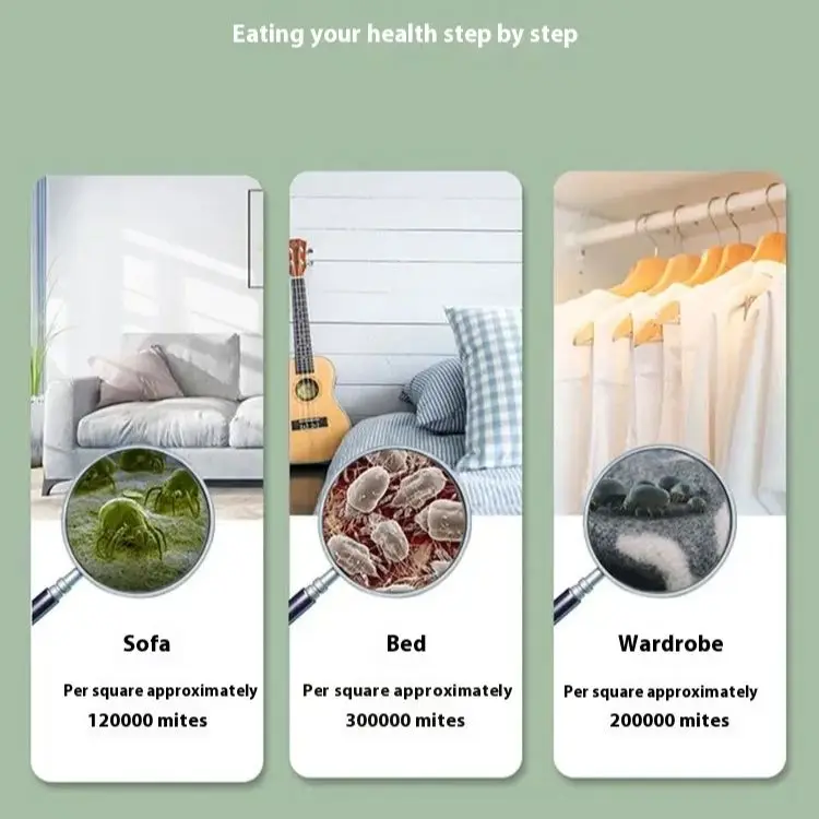 Dispositivo inalámbrico antiácaros, pistola de desinfección, atomización, esterilizador, carga de luz azul, pistola pulverizadora doméstica