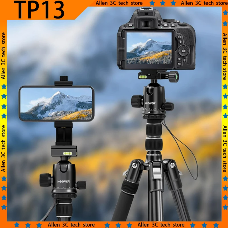 

New NEEWER TP13 Professional Tripod Portable Stand For DSLR Camera Phone Custom Sports Camera Tripods with Adapter Mount