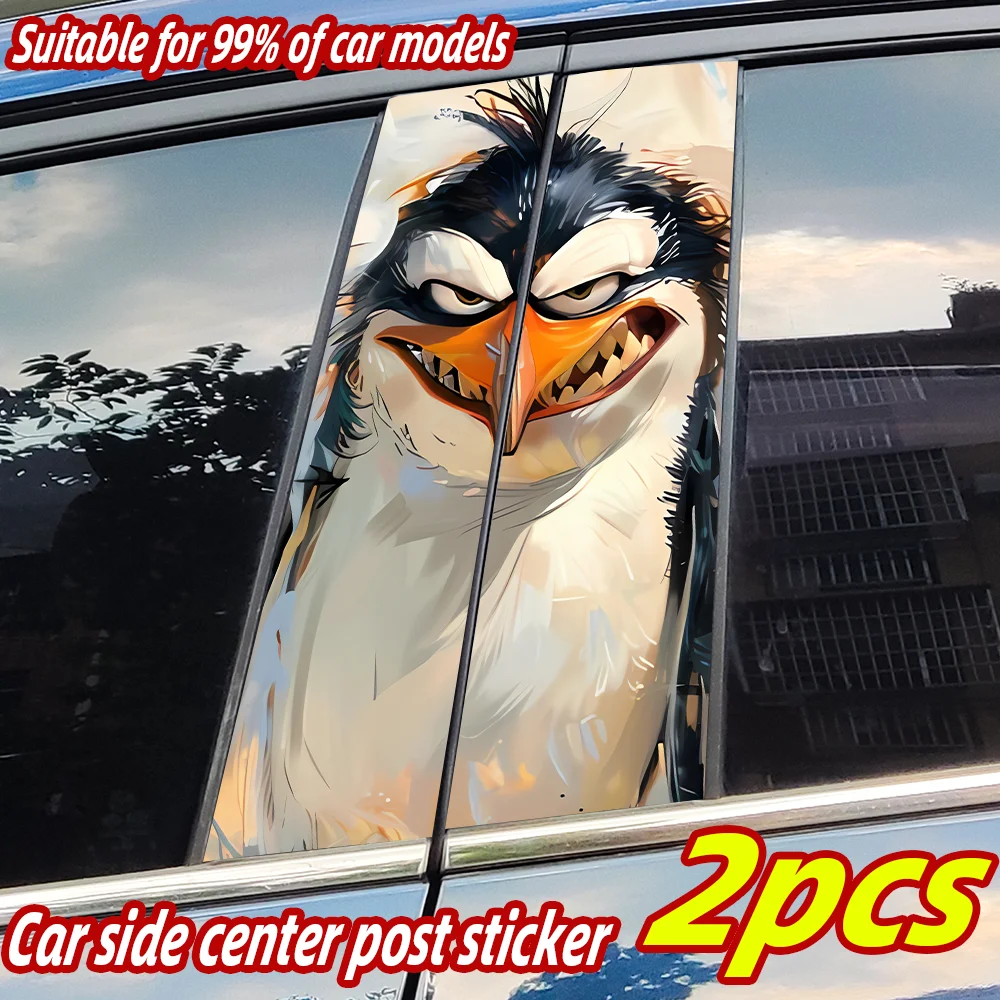 

Animals Penguin Car Stickers Auto B-pillar Car Center Column Decor Cover Scratches Waterproof Sunscreen Vinyl Decals Accessories