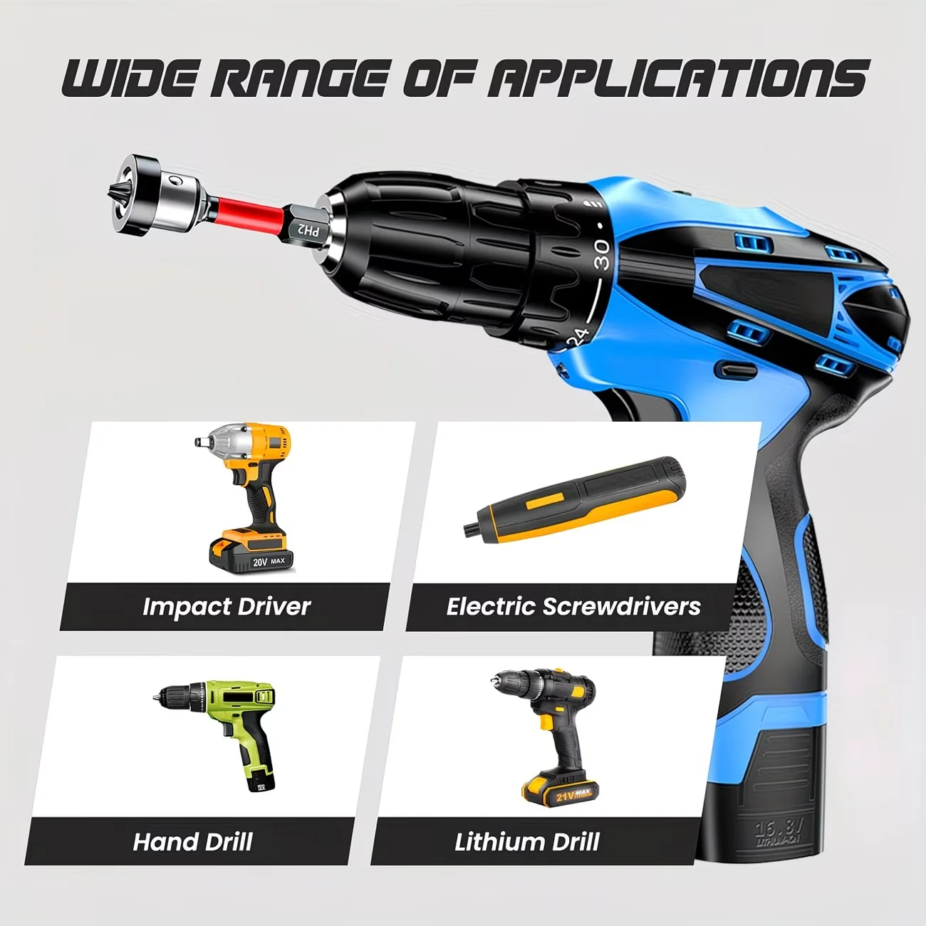 Magnetic Positioning Drill Bit | Anti-Slip -Resistant Design, Black Cross 6 Flat Head Screwdriver Bit for Ceiling/Woodworking