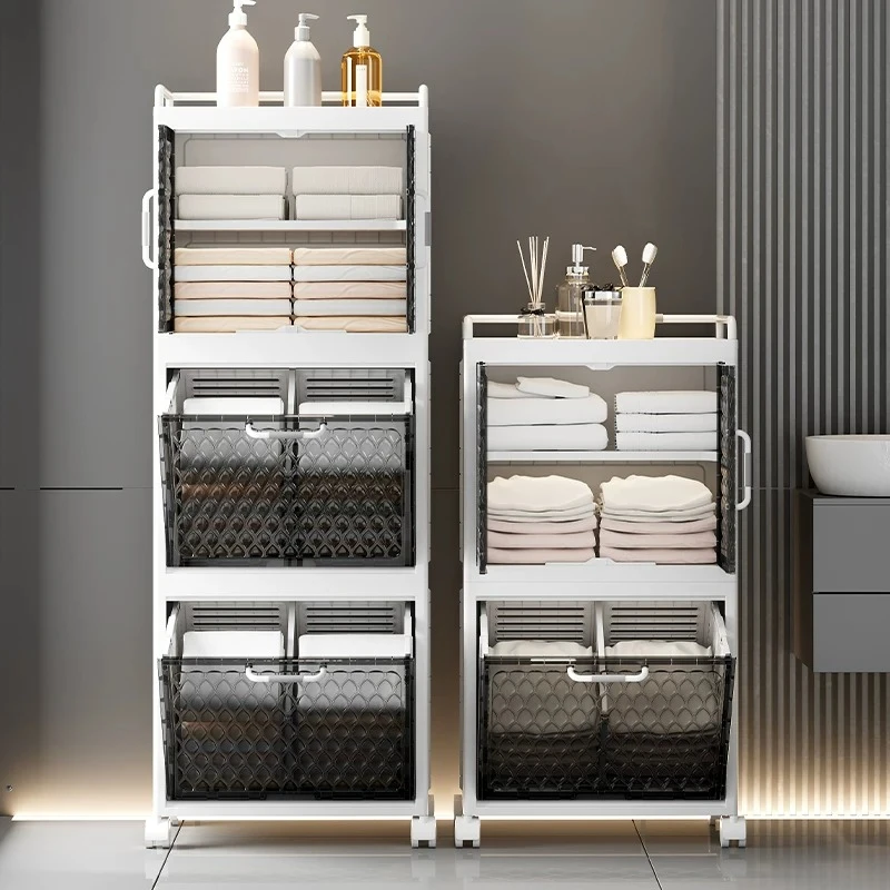 Cestas de lavandería de plástico de gran tamaño, cestas de lavandería de lujo con tapa para baño, estantes altos, cesta para ropa sucia, accesorios para el hogar.