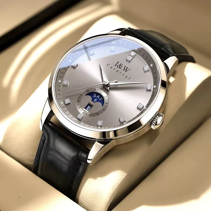 

Carnival Brand High-end IW Series Luxury MIYOTA Movement Mechanical Watch for Men Sapphire Leather Waterproof Fashion Mens Watch