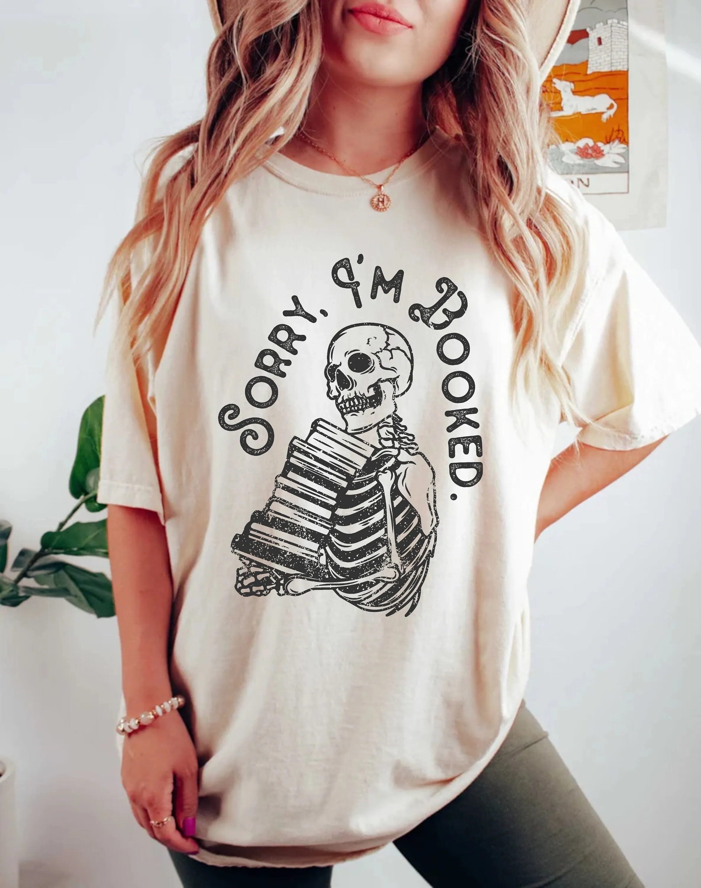 Comfort Colors Book T Shirt Sorry I'M Booked Lover I Love Reading Bookworm For Bookish