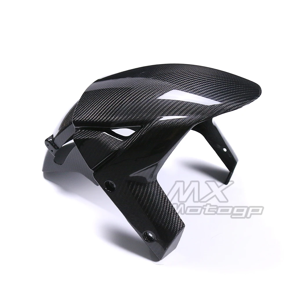 Motorcycle Carbon Fiber Front Fender Mudguard Wheel Guard Trim Fairing Kits For KAWASAKI ZH2 Z H2 2020 2021 2022 2023 2024