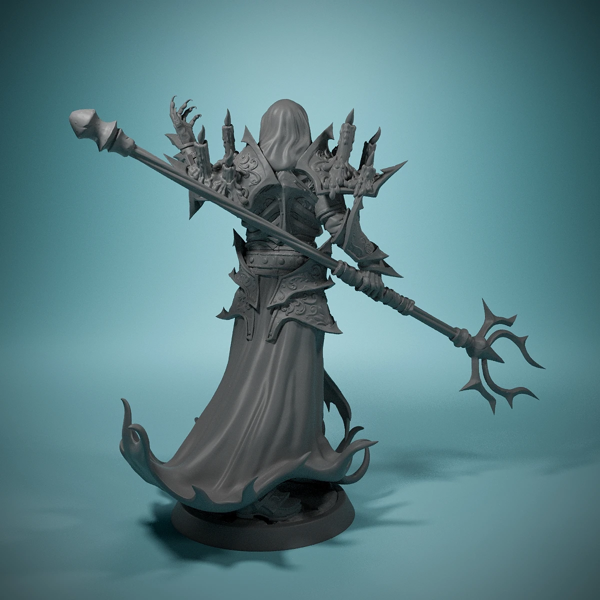 เพชรประดับ3D เรซิน Wight_Necromancer-โต๊ะ-เล่นตามบทบาททางยุทธวิธี-ภายใน-ของขวัญสำหรับนักเล่นเกมแฟนตาซี