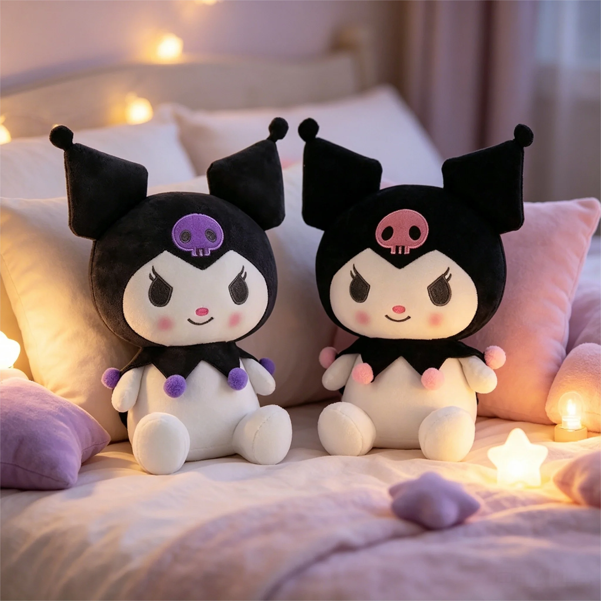 Neues Sanrio Erdbeer-Kuromi Kissen Plüschtier Mädchen Weiches Stofftier Erdbeer-Melody Puppe Geschenk