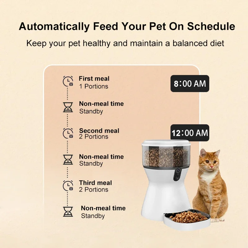 Pet Supplies Top Sell APP Remote Control Microchip Dog Wifi Cat Food Dispenser Feeder Camera Smart Automatic Pet Feeder