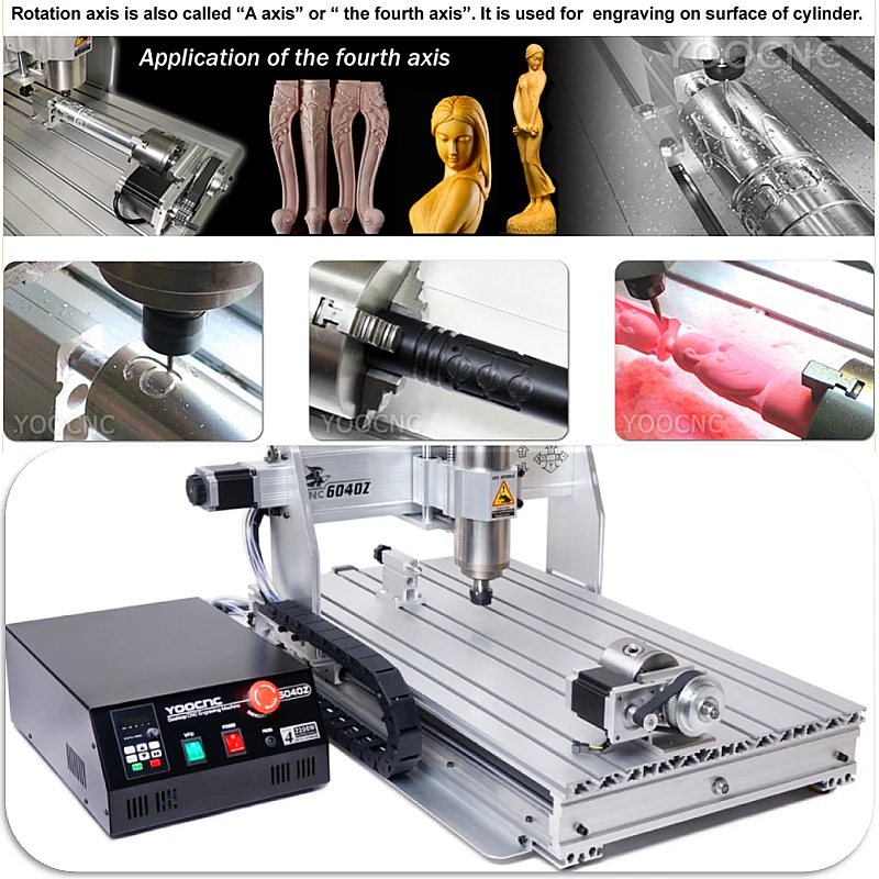 CNC Engraving Machine 6040 8060 Wood Engraver Router CNC Water Cooling USB Port Aluminum Engraving Drilling Milling Machine