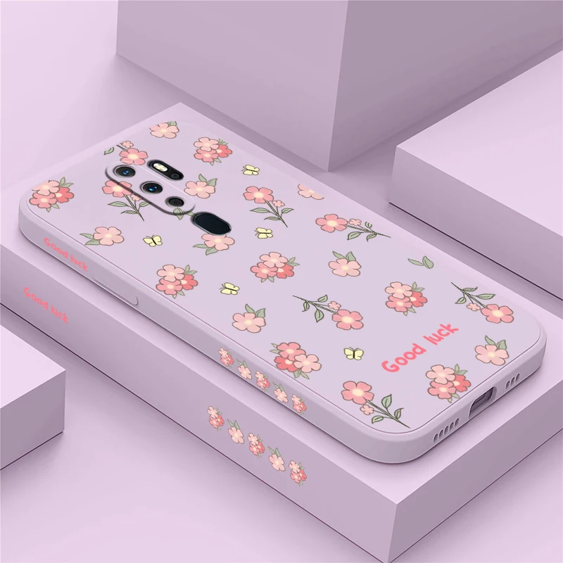 Flower Butterfly Soft Phone Case For OPPO A9 A9X K9 A8 A7X A7 K7X AX5 K5 A5 A5S A3S A1 Pro Silicone Shockproof Bumper Back Cover