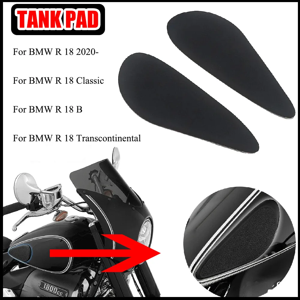 

NEWFor BMW R18ClassicR18 2020MotoRubber Tankpad Anti-slip TankPad Sticker Stickers SIDE TANK PADS Gas ​Knee ​Grip Traction Pad