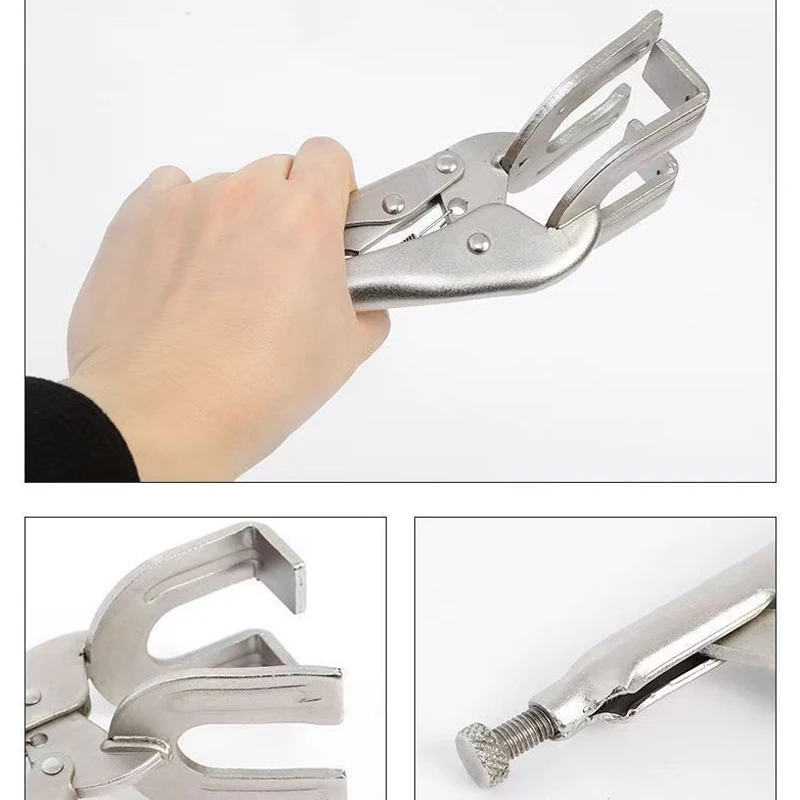 1 قطعة 9 بوصة على شكل حرف U الفك قابل للتعديل قفل عقد لحام المشبك ذو طيات لحام المشبك مع الإصدار قفل سريع ، سهلة الإزالة #1