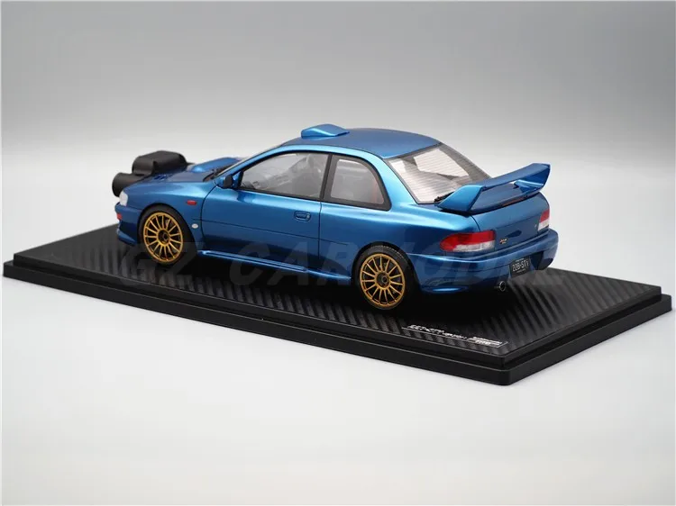 IG 1:18 Impreza 22B STi Version GC8 Blue Light JDM Simulation Limited Edition Resin Metal Static Car Model Toy Gift