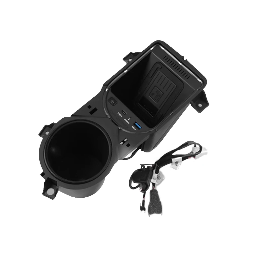 15w Car Wireless Charger For Toyota Sienna 2021 2022 phone Holder mount USB c Fast charging Ambient light interior Tuning