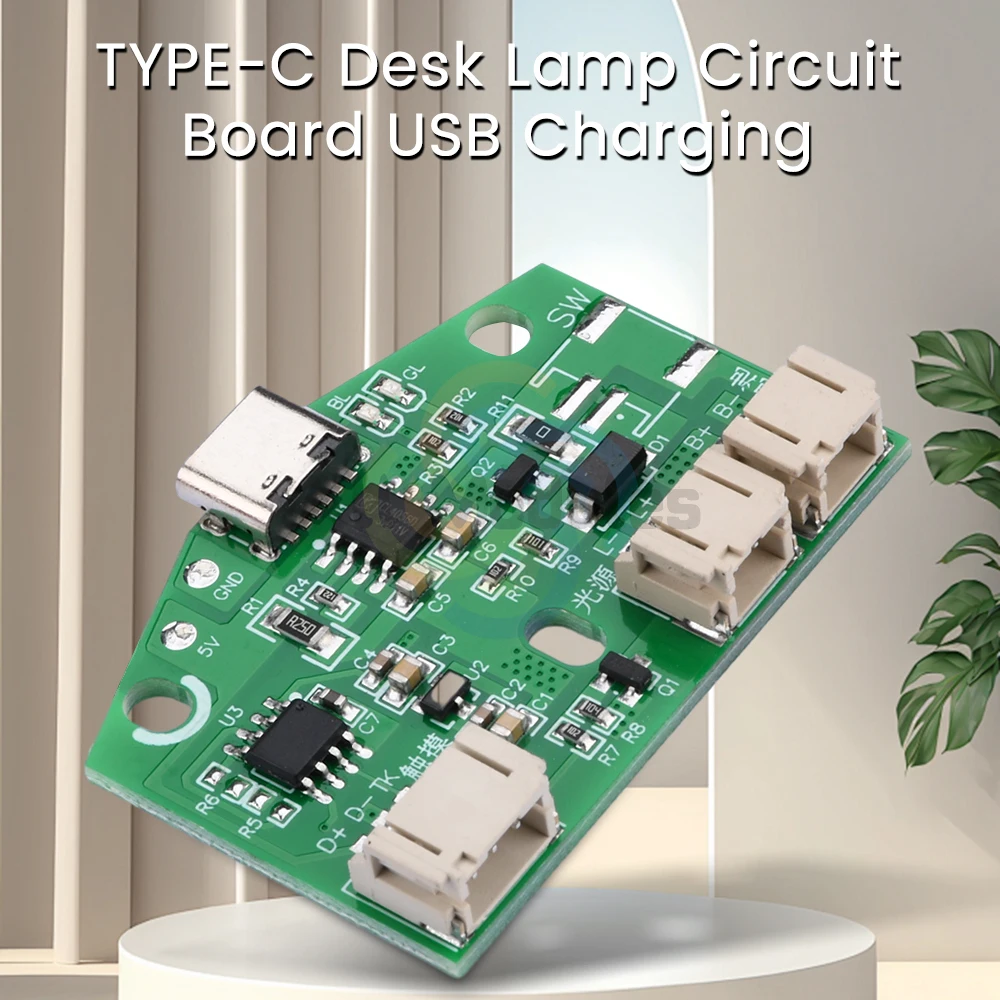 USB Charging Infinitely Dimmable Module TYPE-C Desk Lamp Circuit Board LED Light Control Module Charging Touch Monochrome Board