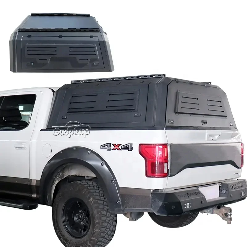 Pickup Tonneau Cover Aluminium Flat Material 4x4 Slide on Camper Truck Topper Canopy for Jeep Gladiator Hardtop