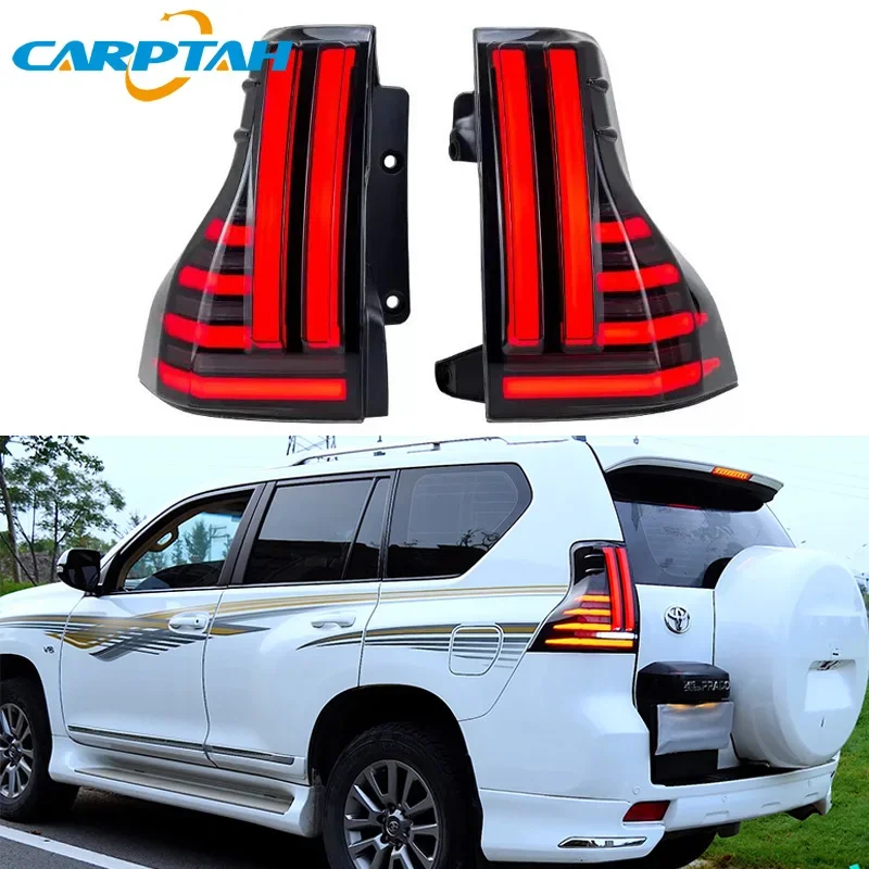 Car LED Taillight For Toyota Prado Off-road Vehicle 2010 - 2023 Auto Rear Running Lamp Brake Reverse Turn Signal Car Tail Light