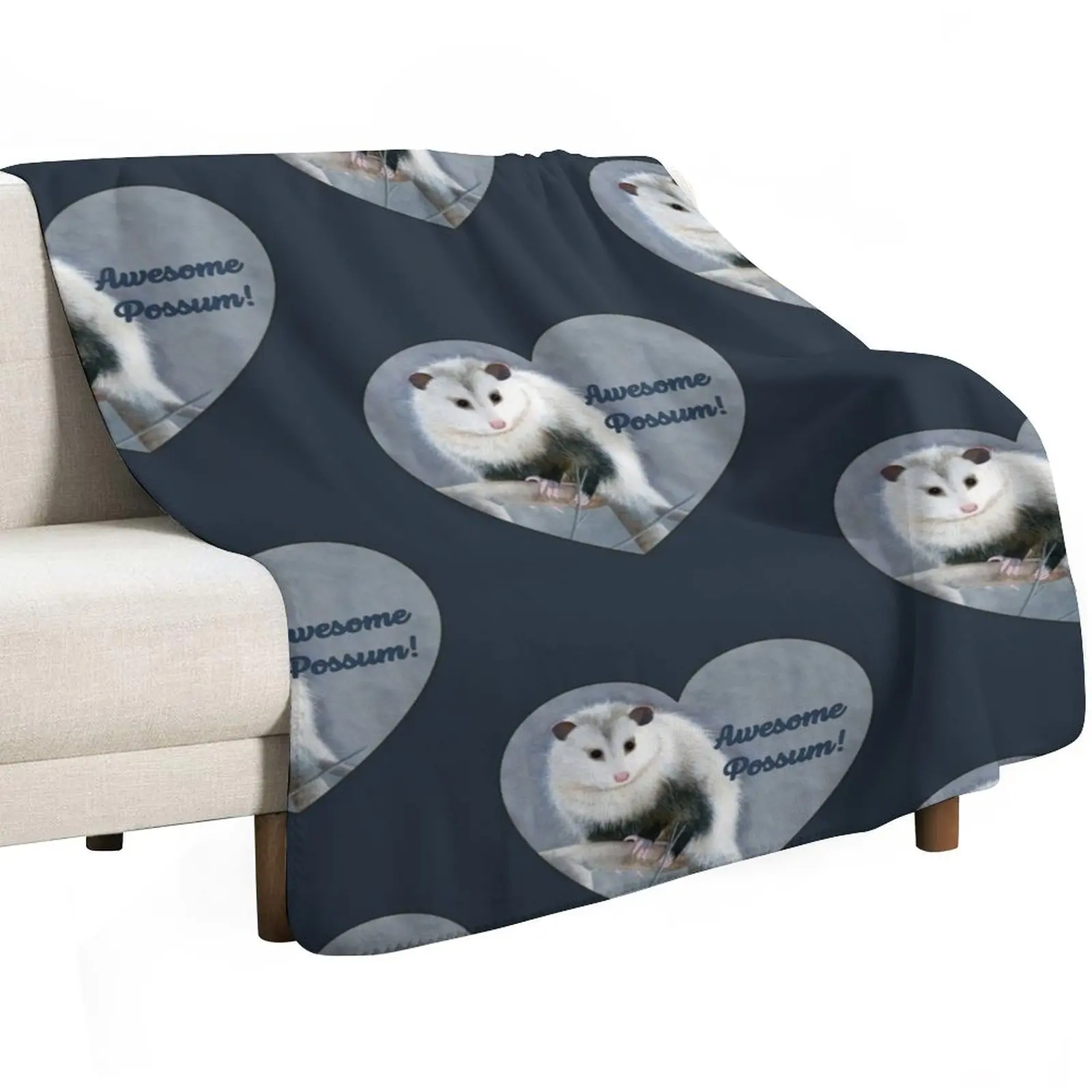 

Awesome Possum! Original wildlife artwork. Throw Blanket Thermals For Travel bed plaid Furry Thermal Blankets