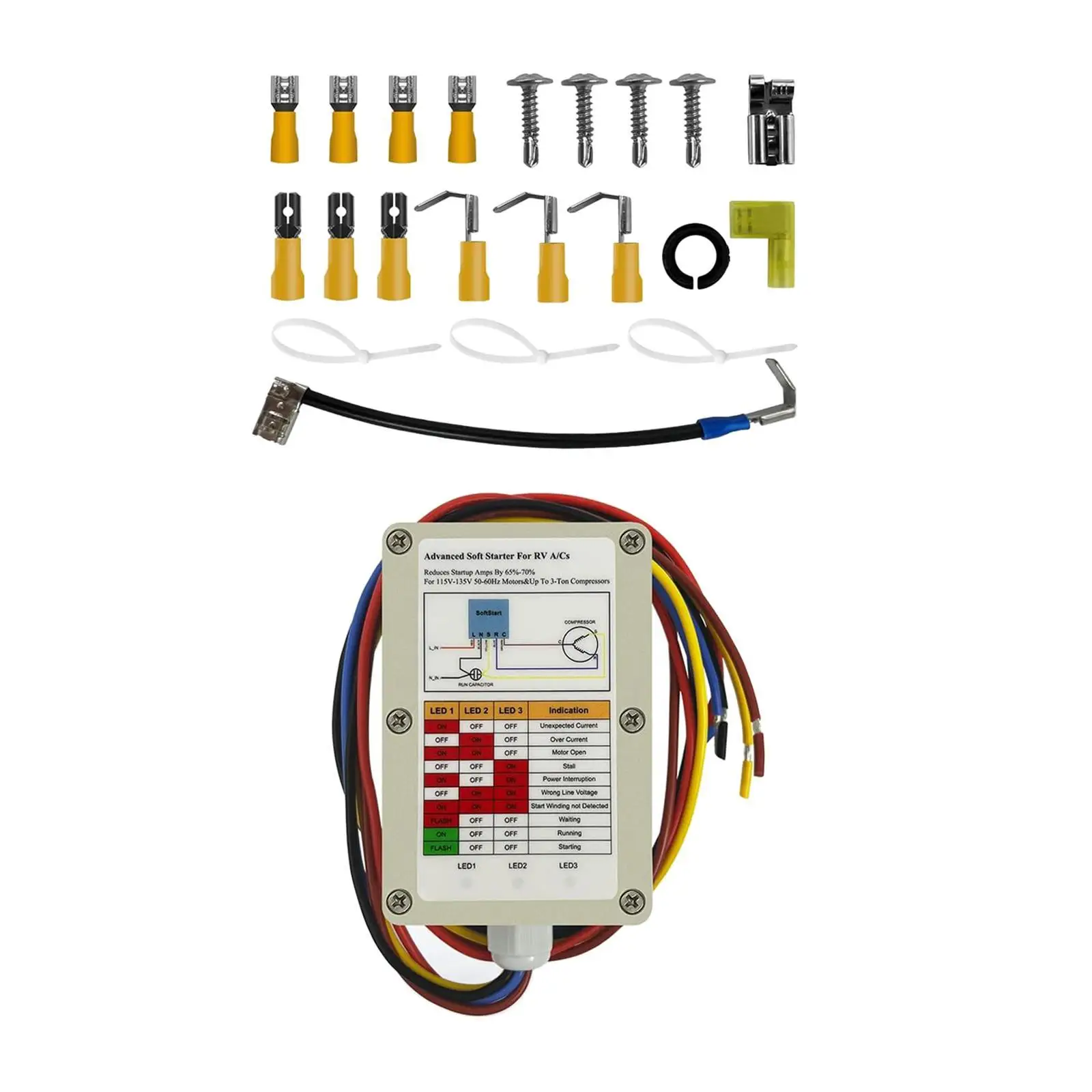 

Air Conditioner Soft Start Kit AC Systems with Generator Auto Asy-364-x20-ip