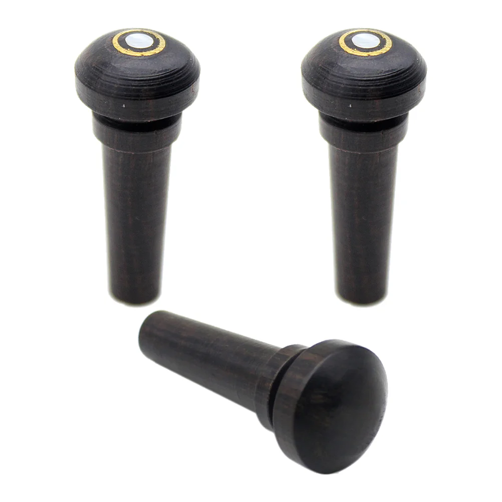 3 Pcs Dedicated Violin End Nail Tailpiece Screw Ebony Peg Bridge Pin