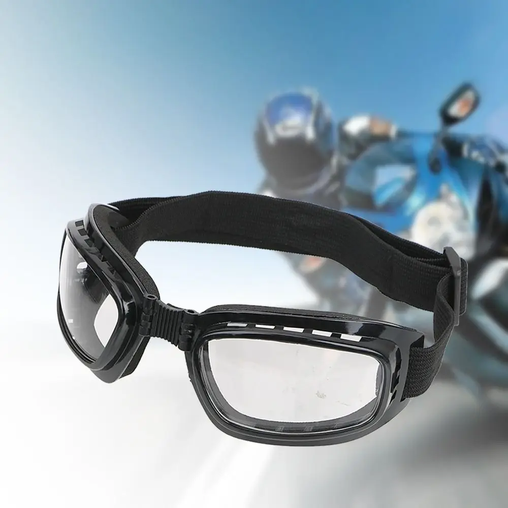 

Windproof Cycling Glasses Vintage Foldable Snowboard Goggles Multifunctional Imitation Shock Motorcycle Glasses Riding