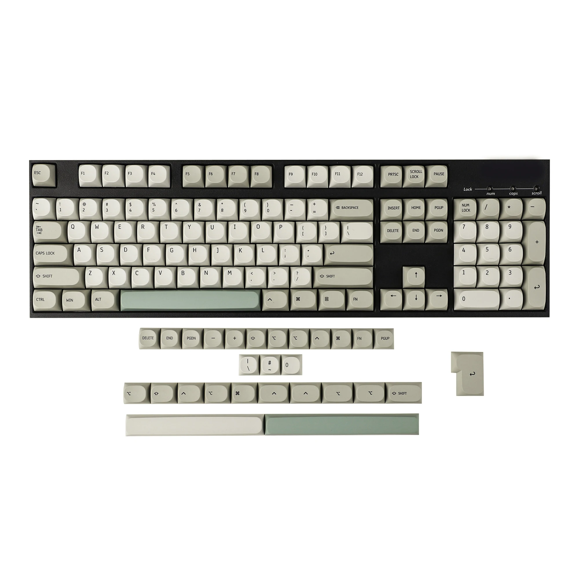 Imagem -06 - Retro Pbt Japonês e Coreano Keycaps Estilo Mac Teclado Mecânico mx Filco 104 Tkl 61 68 75 84 96 104 ma Dye Sub 9009 132