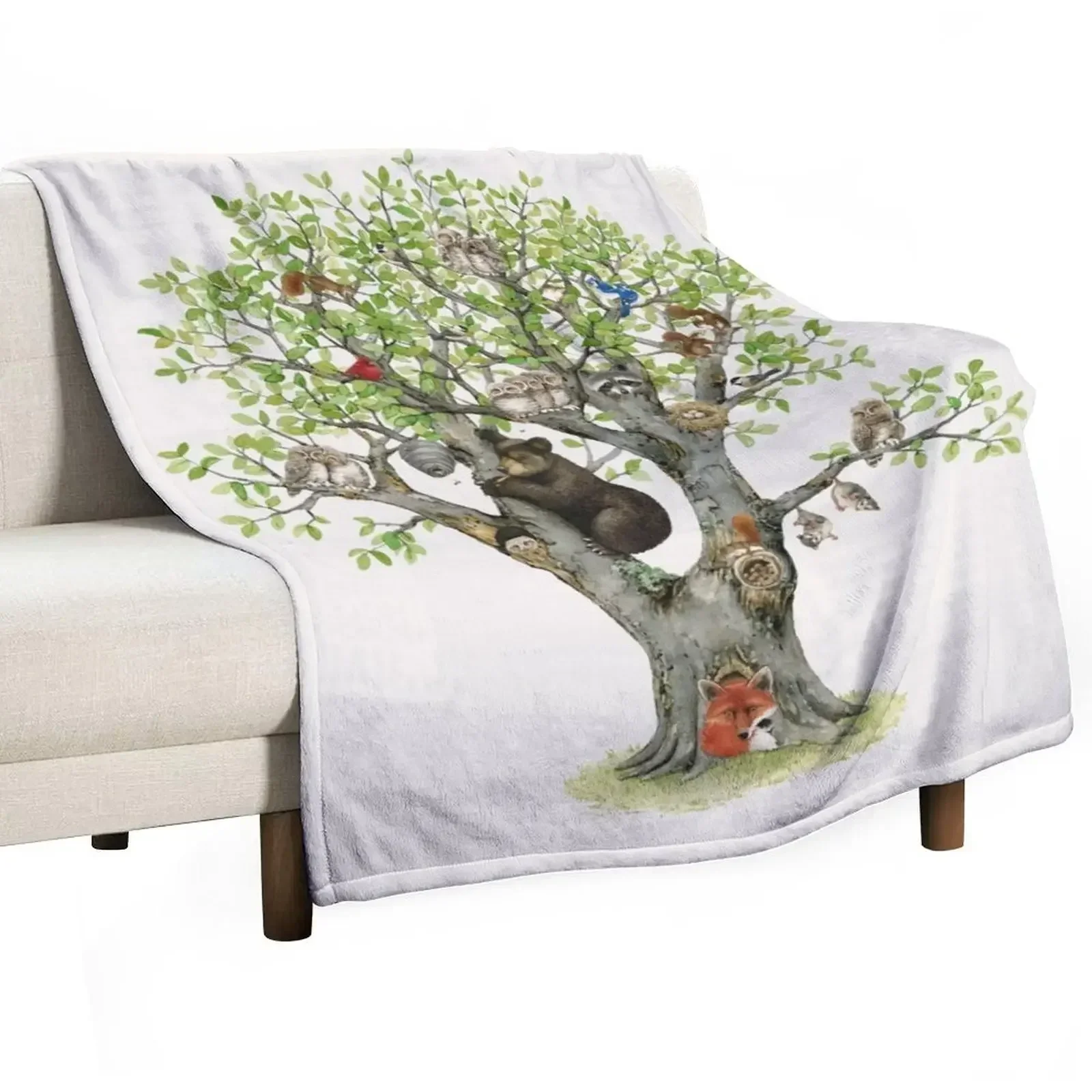 

Animal Tree Throw Blanket Stuffeds Bed anime Hairy Blankets